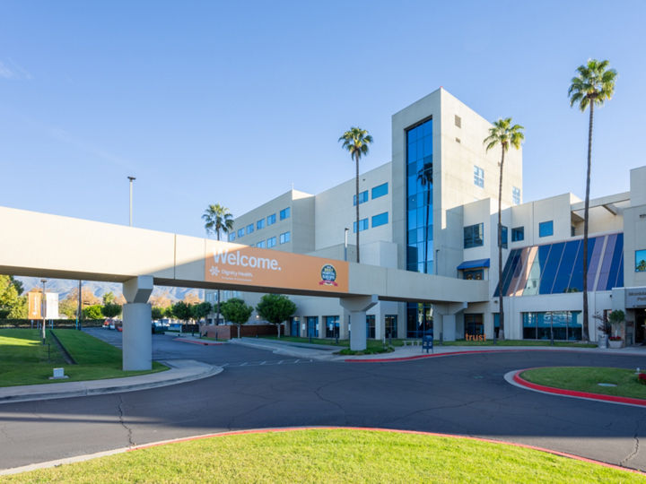 Exterior front view of Dignity Health - Community Hospital of San Bernardino