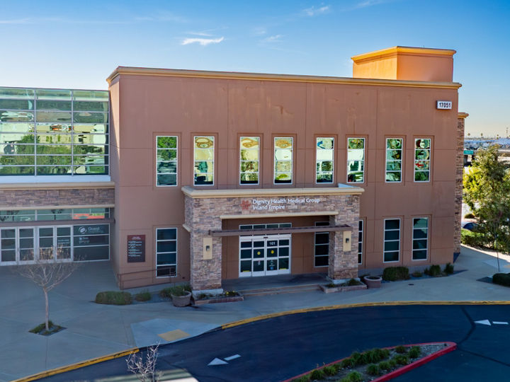 Exterior front view of Urgent Care - Dignity Health - Fontana