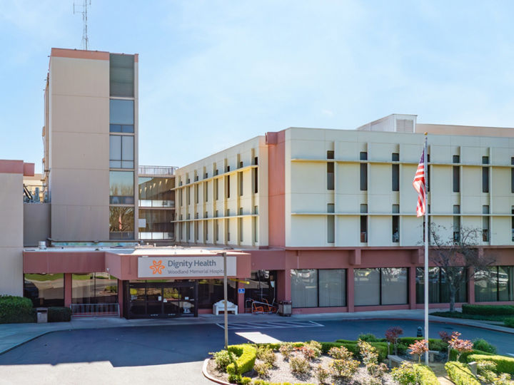 Exterior front view of Family Birth Center - Dignity Health - Woodland Memorial Hospital