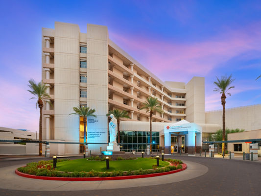 Exterior front view of Gastroenterology Department - Dignity Health St. Joseph's Hospital and Medical Center - Phoenix