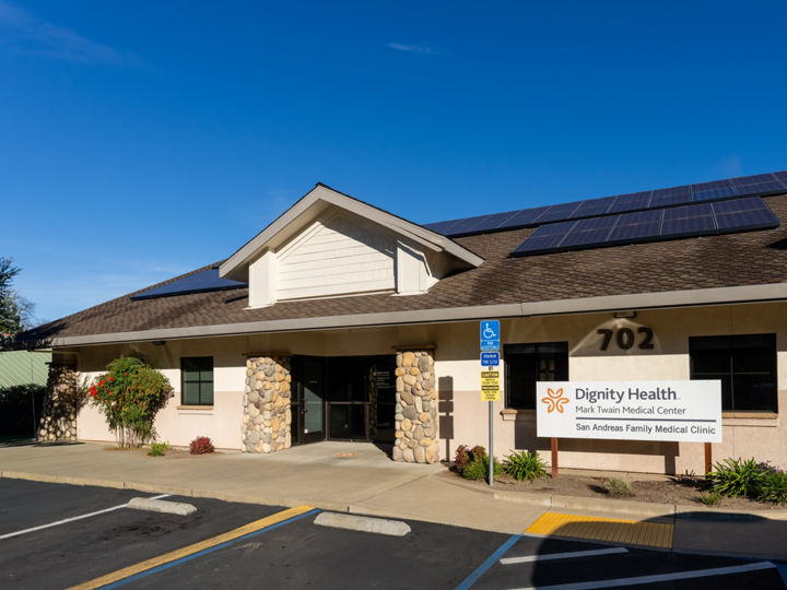 Exterior front view of Dignity Health - Family Medical Center - San Andreas, CA