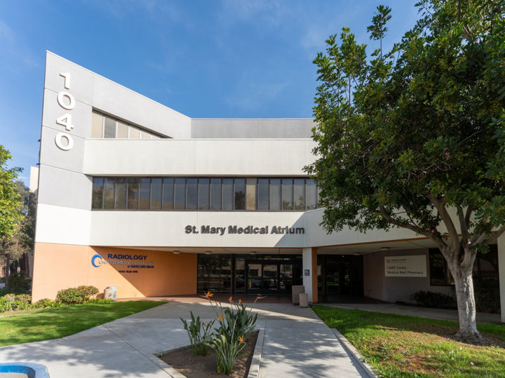 Exterior front view of CARE Center - Dignity Health - St. Mary Medical Center
