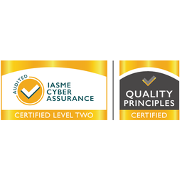IASME Cyber Assurance Level 2, and QP certification mark
