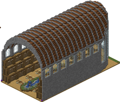 East perspective of library sagamore