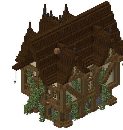 East perspective of medieval house 2 saga
