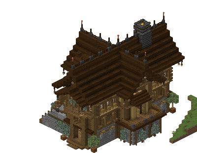 East perspective of medieval house 4 saga