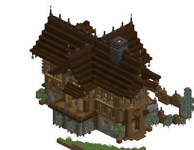 South perspective of medieval house 4 saga