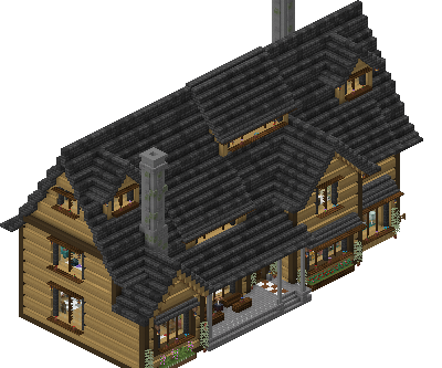 East perspective of Cozy Cabin