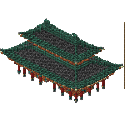West perspective of 唐式风格建筑群（创意生活）