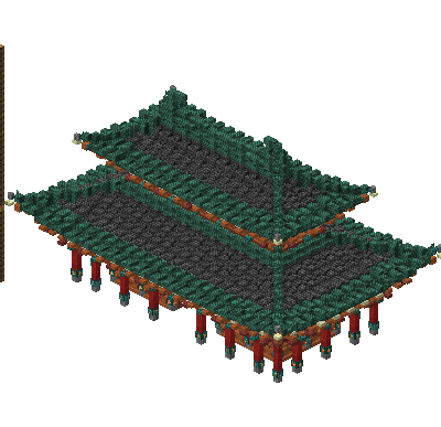East perspective of 唐式风格建筑群（创意生活）