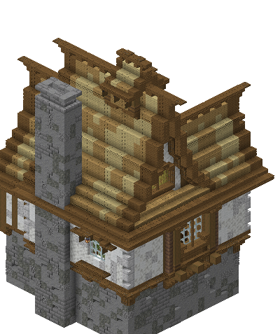 East perspective of medieval house 3 saga