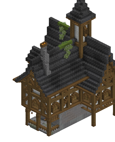 South perspective of medieval house 1 saga