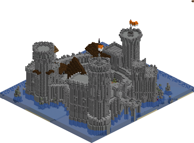 West perspective of water fort saga