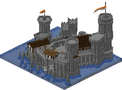 East perspective of water fort saga