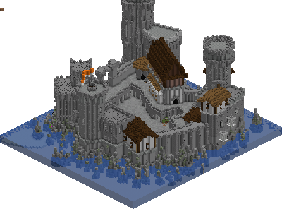 South perspective of water fort saga
