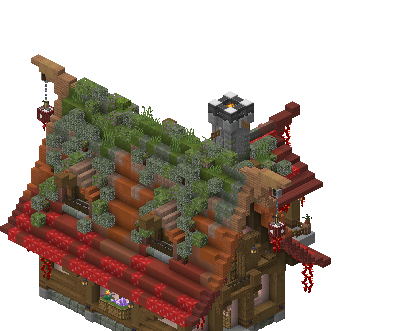 East perspective of medieval house 11 saga