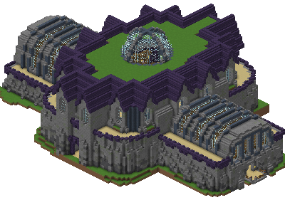 West perspective of Ars Nouveau Library (With JSON)
