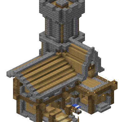 West perspective of watchtower house