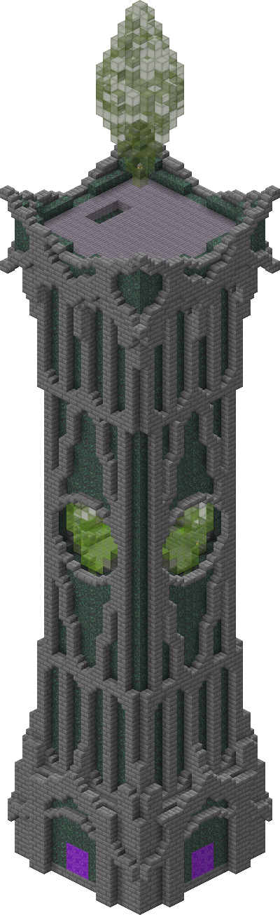 East perspective of Elemental Tower - Earth