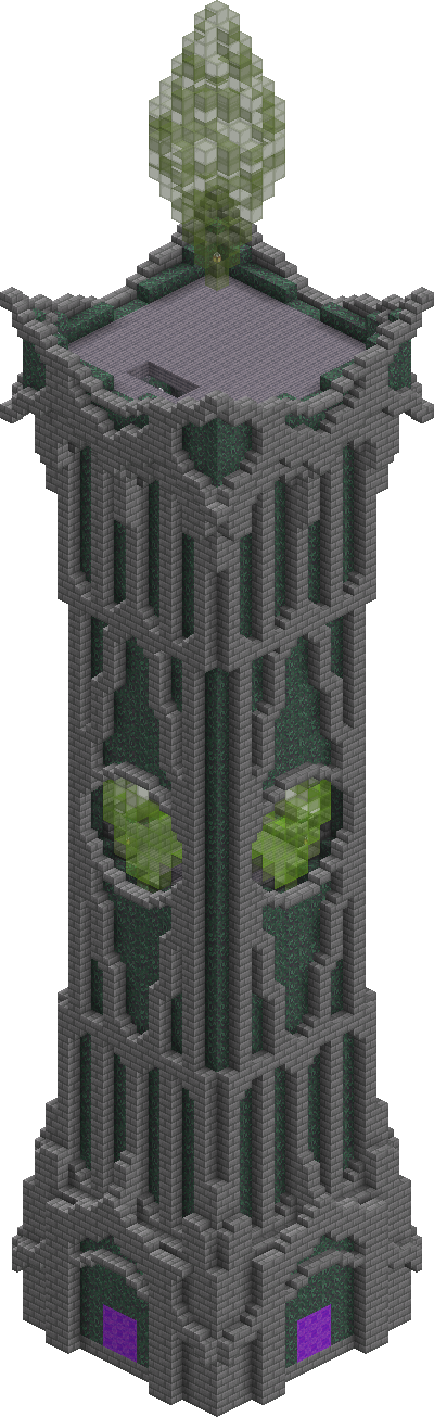 South perspective of Elemental Tower - Earth