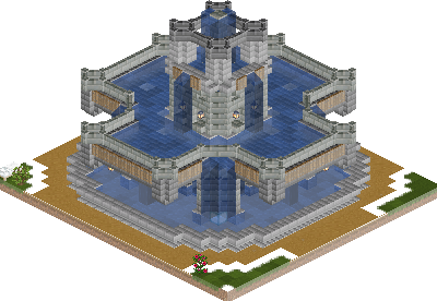 East perspective of Grand Fountain