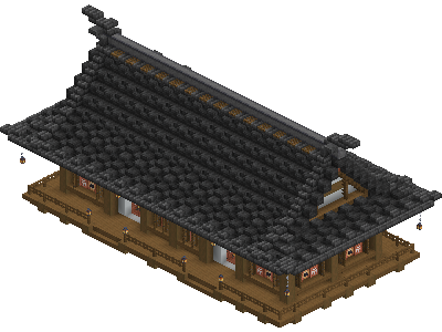 South perspective of Japanese Brewery