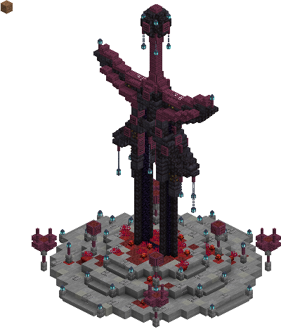 West perspective of nether portal sword sagamore