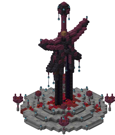 East perspective of nether portal sword sagamore