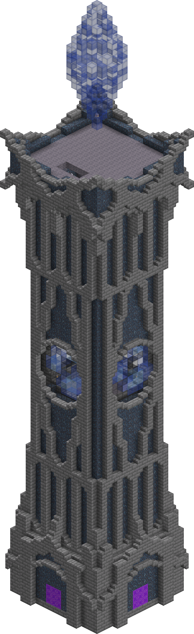 South perspective of Elemental Tower - Water