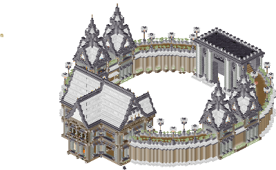 West perspective of Duke's Manor