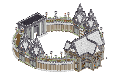 East perspective of Duke's Manor