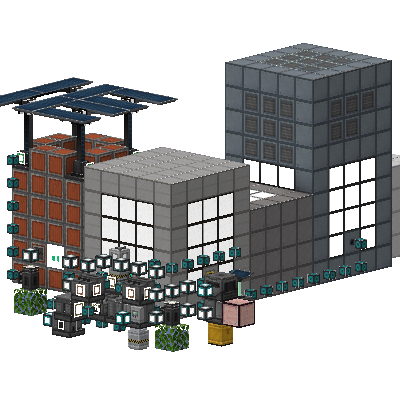 North perspective of Polonium Factory