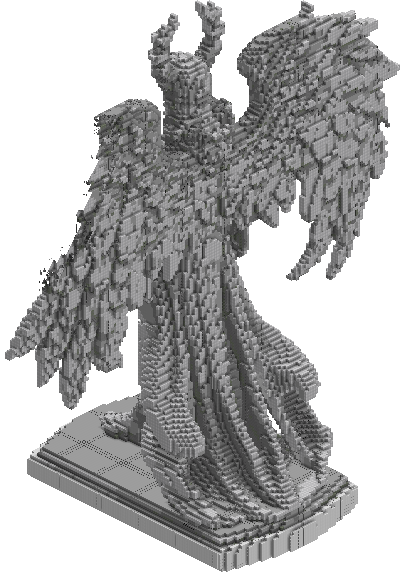 West perspective of angel statue sagamore