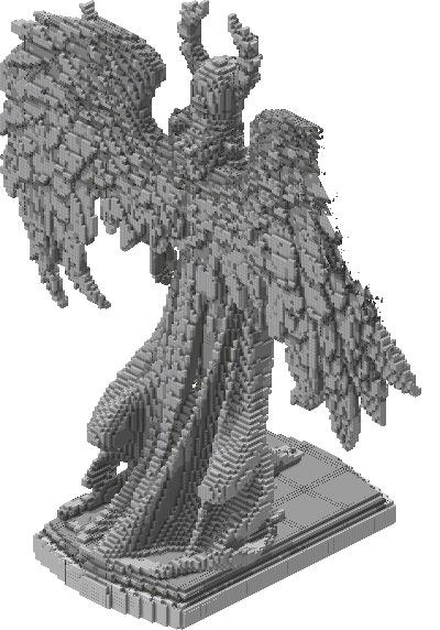 East perspective of angel statue sagamore