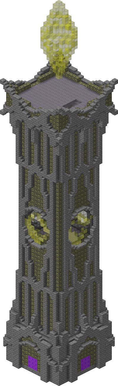 West perspective of Elemental Tower - Air