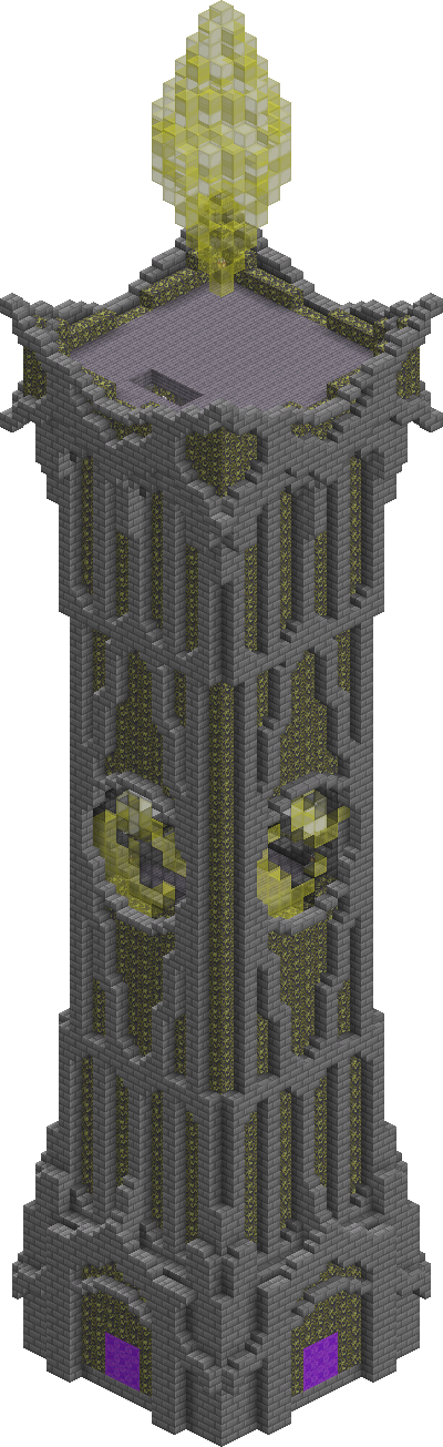South perspective of Elemental Tower - Air