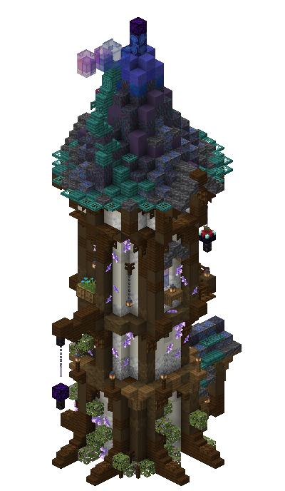 West perspective of wizard tower saga