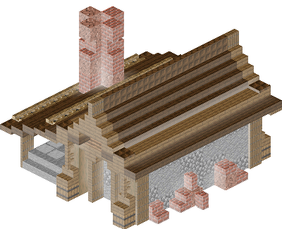 South perspective of Simple Blacksmith