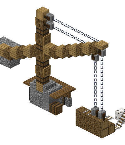 East perspective of Wood Crane