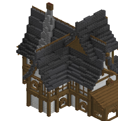 South perspective of medieval house 7 saga