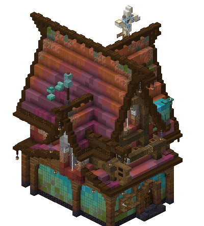 East perspective of medieval house 9 saga