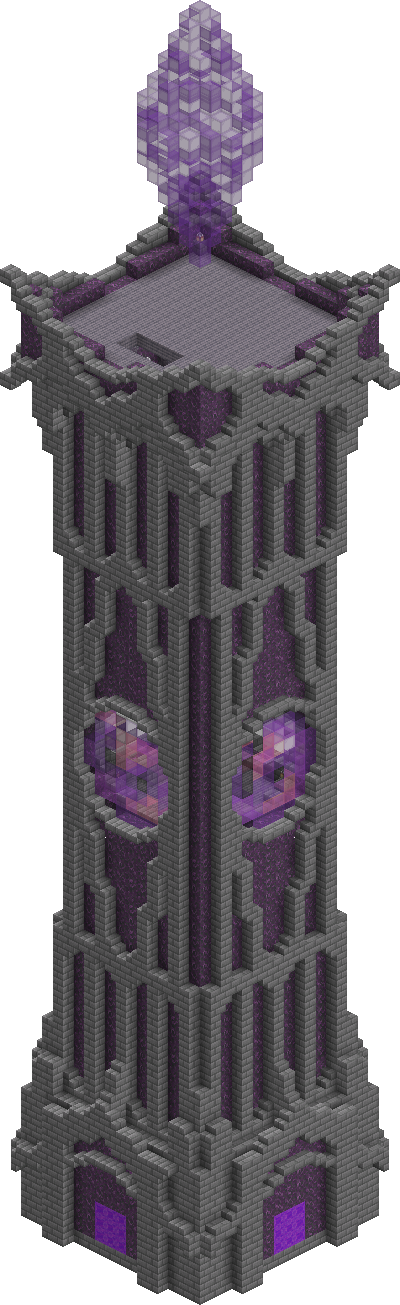 South perspective of Elemental Tower - Abjuration