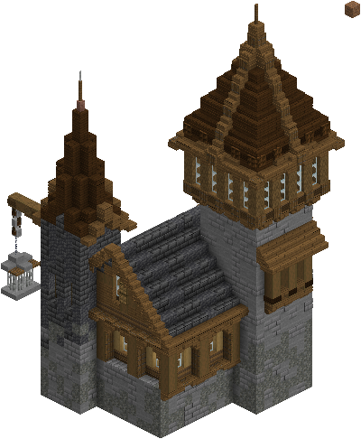 West perspective of medieval house 5 saga