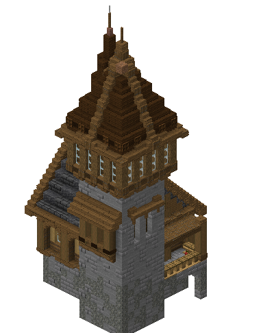 East perspective of medieval house 5 saga