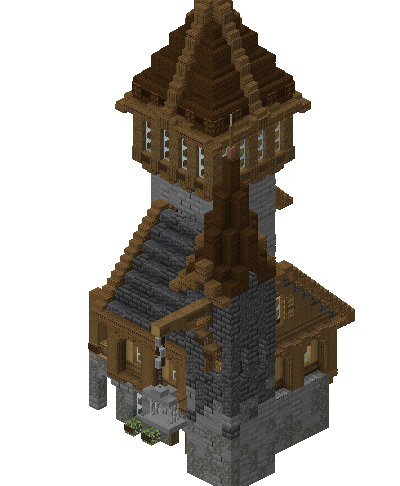 South perspective of medieval house 5 saga