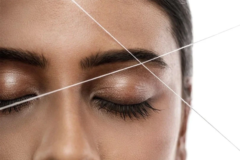 ​​Threading natural hair removal