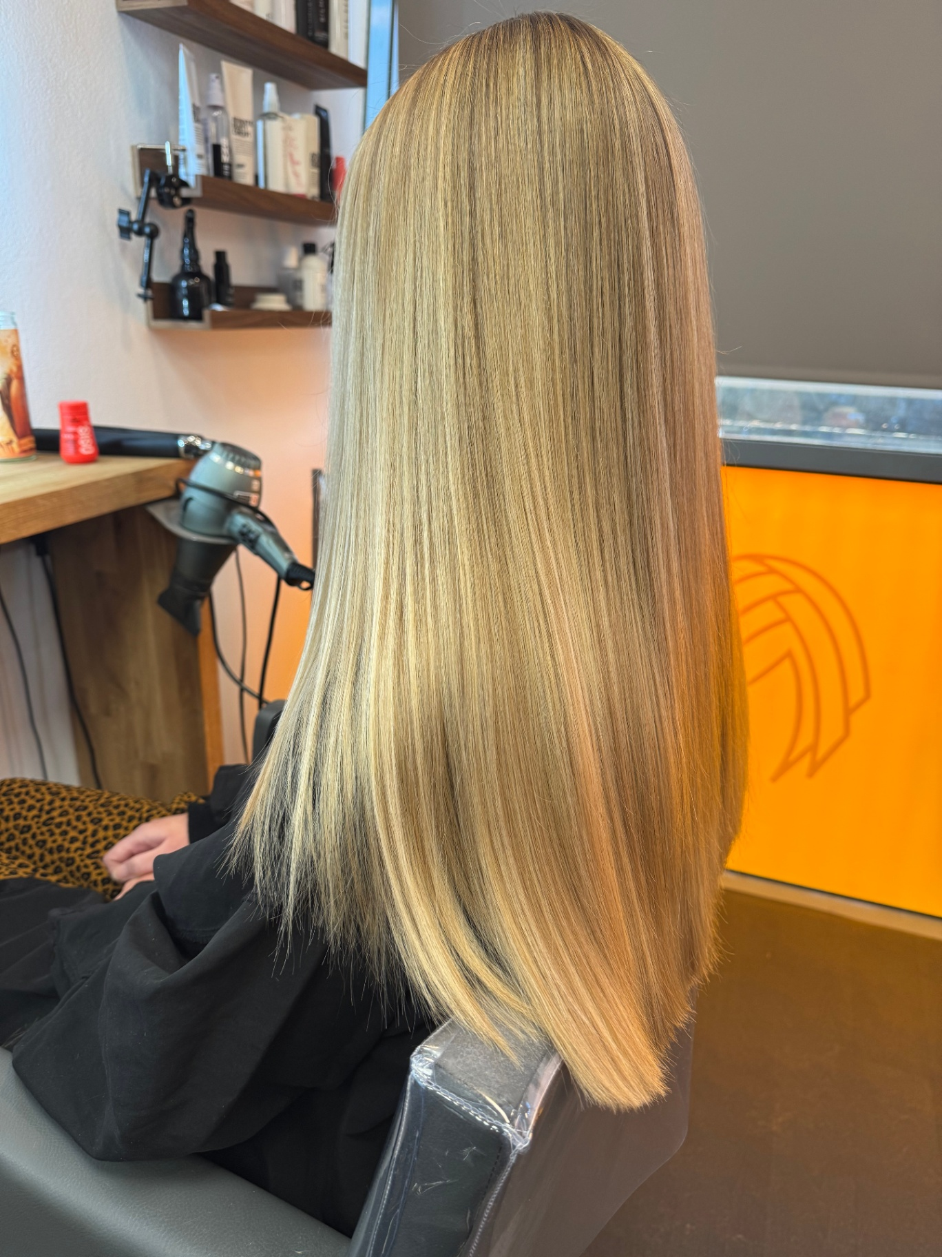 Warm Blonde Balayage Blowout