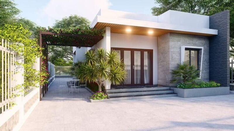 Không gian sống rộng rãi với nhà cấp 4 diện tích 100m².