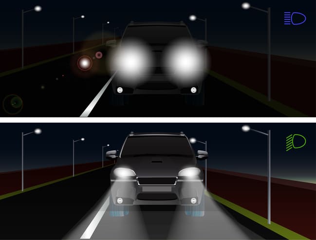 Por qué es importante regular las luces de un coche