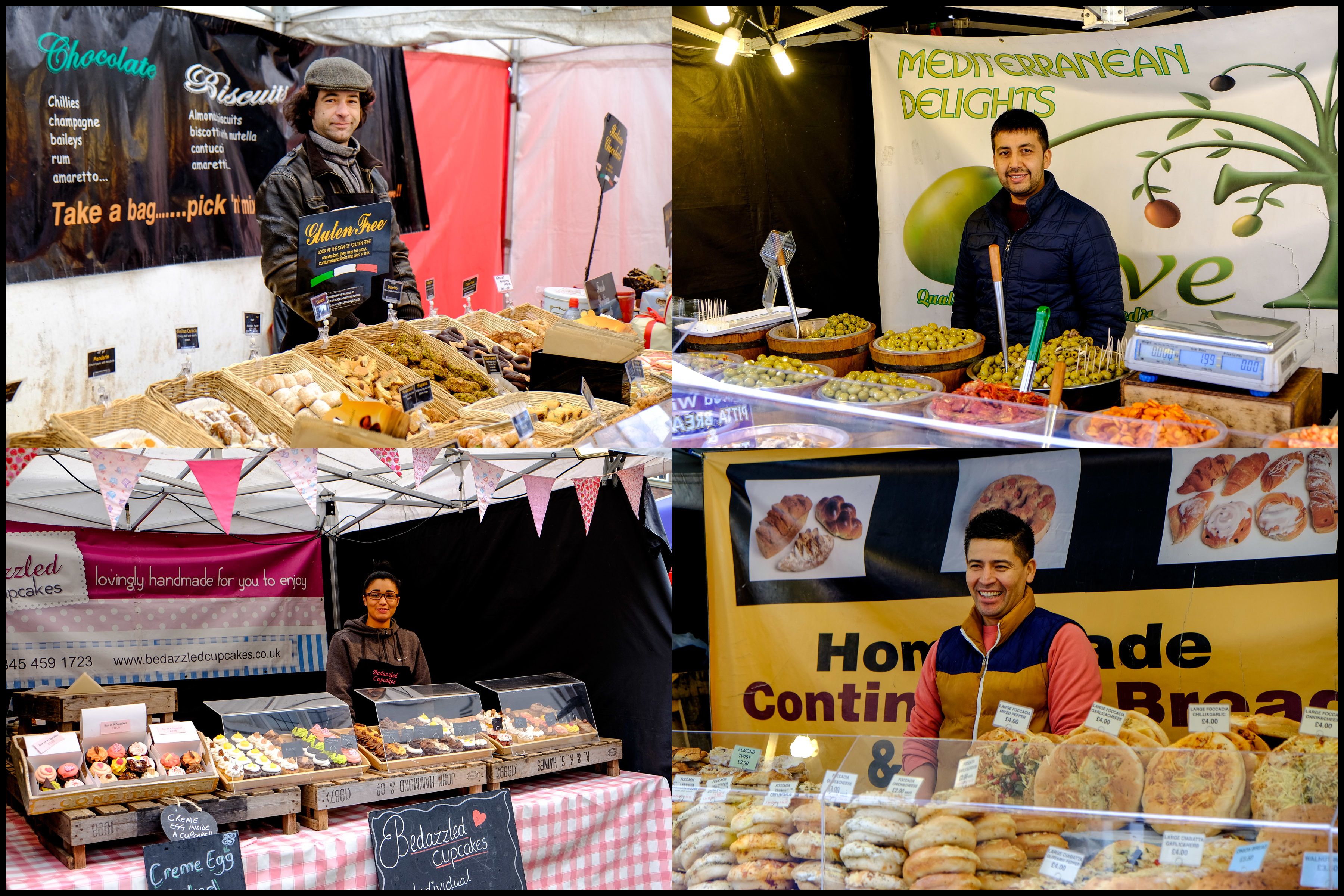 Four stall holders were happy to smile for the camera during the Wigan Food Festival held in the town centre.